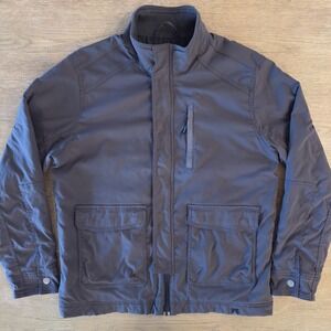 Prana Charcoal Insulated Field Jacket-Men's Size M-Grey-Heavyweight-Stand Collar